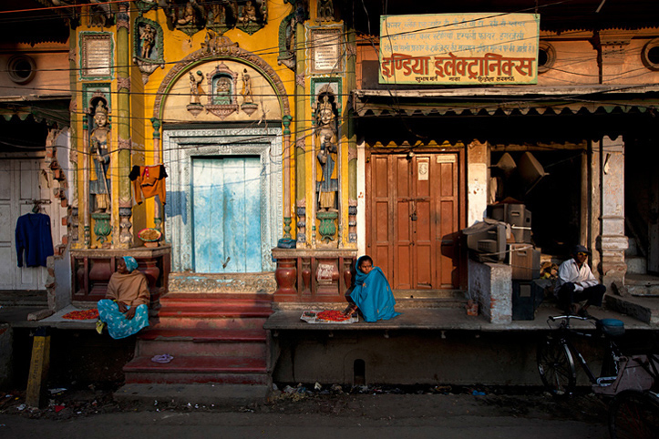 Inde. Lucknow. Temple Rada Krishna.  Pascal Meunier