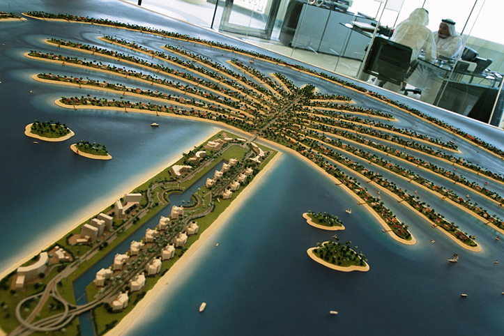 United Arab Emirates. Dubai. Palm Islands layout