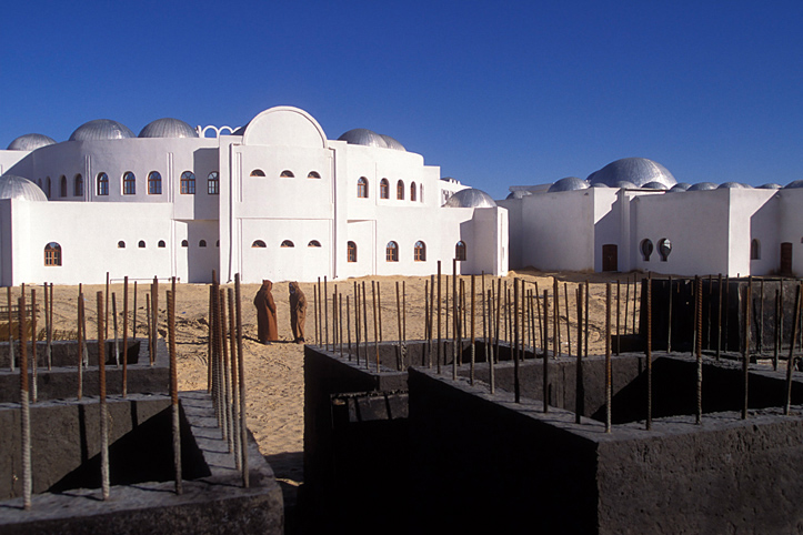 Algeria. El Oued. Cultural centre under construction