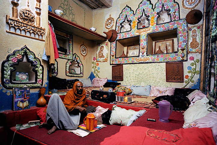 Ethiopia. Harar. Traditional house painted by an artist