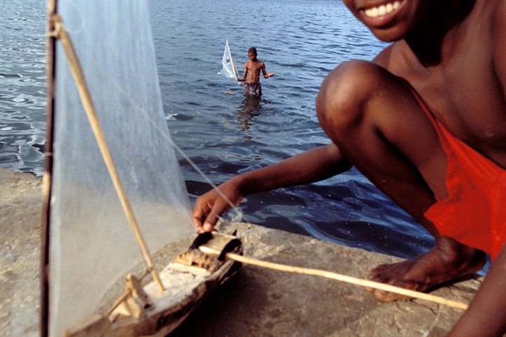 Kenya. Lamu. Miniature dhow