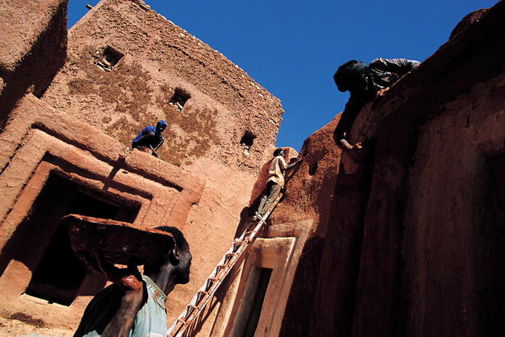 Mauritanie. Oualata. Restauration de l'habitat