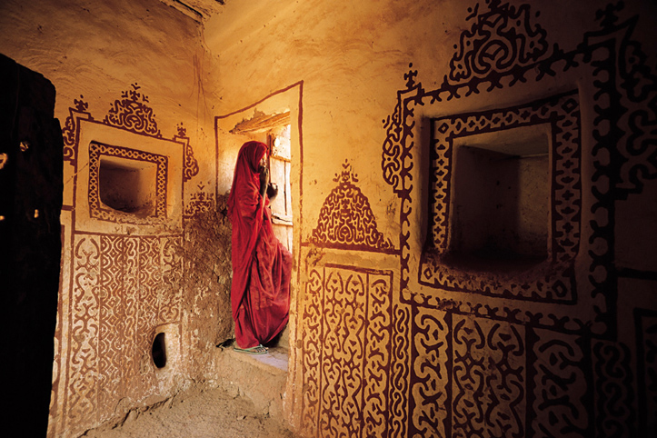 Mauritanie. Oualata. Intrieur de maison