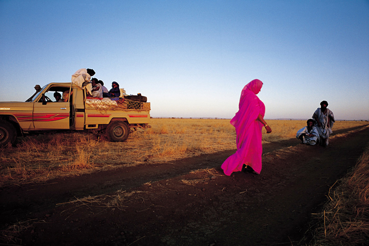 Mauritanie. Oualata. Mirage en taxi brousse